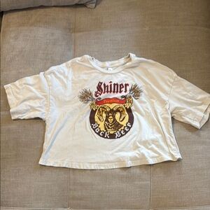 Women’s Shiner beer crop top